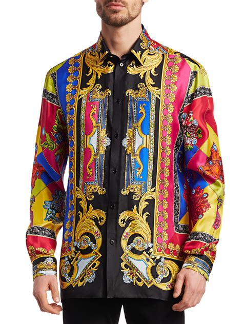 versace shirt for men|versace long sleeve shirt men.